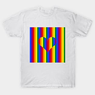 LGBT Striped Heart T-Shirt